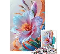 1000 Piece Jigsaw Puzzles for Adults Jigsaw Floral Bloom in Pastel Hues Practical Game Toy Intellectual Game Art Work Gifts Birthday Present (Size 50x75cm)