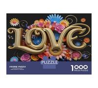 1000 Piece Jigsaw Puzzles for Adults Jigsaw Floral Love Decorations Jigsaws for Adults Relaxing Games Analysis And Logic Fun at Home Activities, 38x26cm/1000pcs
