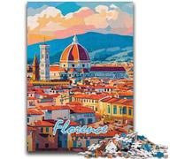 1000 Piece Jigsaw Puzzles for Adults Jigsaw Florence Cityscape Pattern Assembly for Educational Game Birthday Gifts 38x26cm