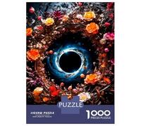 1000 Piece Jigsaw Puzzles for Adults Jigsaw Flowered Black Hole Jigsaws for Adults Toy Wall Decor Staycation Kill Time Unique Birthday And Xmas Gifts 38x26cm/1000pcs