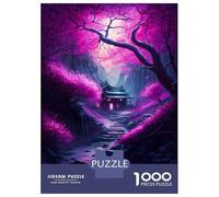 1000 Piece Jigsaw Puzzles for Adults Jigsaw Forest Mystic Cherry Bloss Jigsaws for Adults Toy Wall Decor Staycation Kill Time Unique Birthday And Xmas Gifts 52x38cm/1000pcs