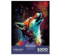 1000 Piece Jigsaw Puzzles for Adults Jigsaw Fox Howl Animal Jigsaws for Adults Toy Wall Decor Staycation Kill Time Unique Birthday And Xmas Gifts 52x38cm/1000pcs