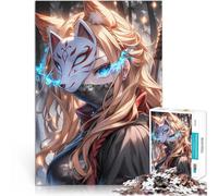 1000 Piece Jigsaw Puzzles for Adults Jigsaw Fox Mask Ninja Intellektuelles Spiel Tolle Geschenke und Spielzeuge50x70cm