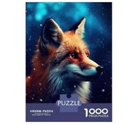 1000 Piece Jigsaw Puzzles for Adults Jigsaw Fox Night Galaxy Teenager Puzzles Relaxing Games Hand Speed Race Christmas Birthday Gifts 38x26cm/1000pcs