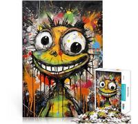 1000 Piece Jigsaw Puzzles for Adults Jigsaw Gecko Graffiti Street Art Entspannungsspiele Wohnkunstdekor38x26cm
