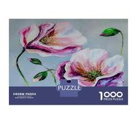 1000 Piece Jigsaw Puzzles for Adults Jigsaw Gentle Poppies Teenager Puzzles Relaxing Games Hand Speed Race Christmas Birthday Gifts 70x50cm/1000pcs