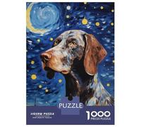 1000 Piece Jigsaw Puzzles for Adults Jigsaw German Shorthaired Pointer Puzzles for Adults Anti-Stress Toys But Fun And Humorous Challenging Game Gifts 38x26cm/1000pcs