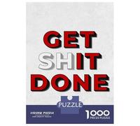 1000 Piece Jigsaw Puzzles for Adults Jigsaw Get Shit Done Puzzles for Adults Toy Wall Decor Perfect Decoration Challenging Game Gifts 52x38cm/1000pcs