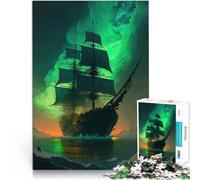 1000 Piece Jigsaw Puzzles for Adults Jigsaw Ghost Ship Green Schwierig Schwer Einzigartige Wohndekoration und Geschenke75x50cm