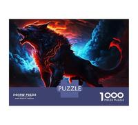 1000 Piece Jigsaw Puzzles for Adults Jigsaw Ghost Wolf Puzzles for Adults Relax Games Birthday Present Christmas Birthday Gifts 52x38cm/1000pcs