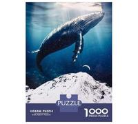 1000 Piece Jigsaw Puzzles for Adults Jigsaw Giant Mountain Blue Whale Adult Jigsaw Puzzle Toy Wall Decor A Work of Art Fun Activities at Home 52x38cm/1000pcs