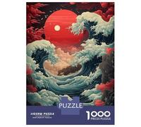 1000 Piece Jigsaw Puzzles for Adults Jigsaw Giant Wave Sunset Jigsaw Puzzle Toy Wall Decor But Fun And Humorous Fun at Home Activities, 38x26cm/1000pcs