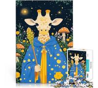 1000 Piece Jigsaw Puzzles for Adults Jigsaw Giraffe Wizard in a Forest Entspannungsspiele Wohnkunstdekor75x50cm