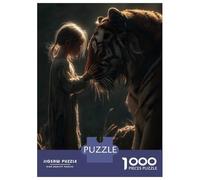 1000 Piece Jigsaw Puzzles for Adults Jigsaw Girl And Tiger Touching Faces Adult Jigsaw Puzzle Hands-on Game Perfect Decoration Challenging Game Gifts 70x50cm/1000pcs