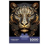 1000 Piece Jigsaw Puzzles for Adults Jigsaw Glory Tiger Art Deco Adult Jigsaw Puzzle Hands-on Game Perfect Decoration Challenging Game Gifts 70x50cm/1000pcs