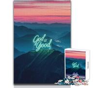 1000 Piece Jigsaw Puzzles for Adults Jigsaw God Is Good Impossible Game Presents for Women Anti-Stress Toys Size 38x26cm