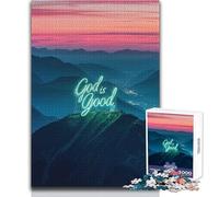 1000 Piece Jigsaw Puzzles for Adults Jigsaw God Is Good Impossible Game Presents for Women Anti-Stress Toys Size 38x52cm