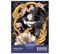 1000 Piece Jigsaw Puzzles for Adults Jigsaw Gold Parrot Bird & Flower Puzzles for Adults Toy Wall Decor Perfect Decoration Challenging Game Gifts 52x38cm/1000pcs