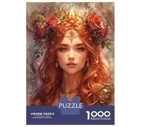 1000 Piece Jigsaw Puzzles for Adults Jigsaw Golden Crowned Princess Puzzles for Adults Toy Wall Decor Perfect Decoration Challenging Game Gifts 70x50cm/1000pcs