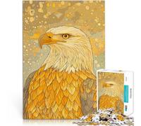 1000 Piece Jigsaw Puzzles for Adults Jigsaw Golden Eagle Portrait Made of cardboard，for age 14+ Practical game Gift Toys 。size：26x38cm/10.24x14.96inch