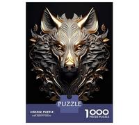 1000 Piece Jigsaw Puzzles for Adults Jigsaw Golden Fox Surreal 3D Puzzles for Adults Brain Teaser Game Enhance Memory Fun Activities at Home 52x38cm/1000pcs