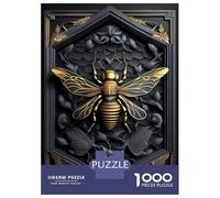 1000 Piece Jigsaw Puzzles for Adults Jigsaw Golden Honey Bee Puzzles for Adults Brain Teaser Game Enhance Memory Fun Activities at Home 38x26cm/1000pcs