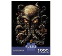 1000 Piece Jigsaw Puzzles for Adults Jigsaw Golden Octopus Art Adult Jigsaw Fun Games Hand Speed Race Fun Activities at Home 70x50cm/1000pcs