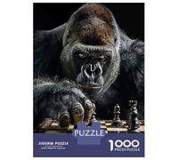 1000 Piece Jigsaw Puzzles for Adults Jigsaw Gorilla Chess Puzzles for Adults Relax Games Birthday Present Christmas Birthday Gifts 38x26cm/1000pcs