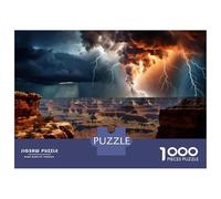 1000 Piece Jigsaw Puzzles for Adults Jigsaw Grand Canyon Lightning Storm Puzzles for Adults Anti-Stress Toys Presents for Women Fun Activities at Home 70x50cm/1000pcs