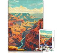 1000 Piece Jigsaw Puzzles for Adults Jigsaw Grand Canyon Nature Art Challenging Game Toys Pattern Assembly Gift Birthday Size 38x26cm