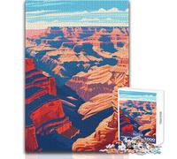 1000 Piece Jigsaw Puzzles for Adults Jigsaw Grand Canyon Travel Art Challenging Game Toys Pattern Assembly Gift Birthday Size 38x26cm