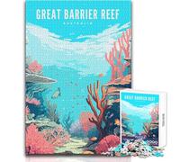1000 Piece Jigsaw Puzzles for Adults Jigsaw Great Barrier Reef Practical Game Difficult Challenge Secret Santa Gifts Size 38x26cm