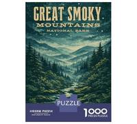 1000 Piece Jigsaw Puzzles for Adults Jigsaw Great Smoky Mountains National Park Puzzle for Adults Anti-Stress Toys For Family Fun Fun Activities at Home 52x38cm/1000pcs