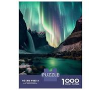 1000 Piece Jigsaw Puzzles for Adults Jigsaw Green Aurora Borealis Puzzles for Adults Anti-Stress Toys But Fun And Humorous Challenging Game Gifts 52x38cm/1000pcs
