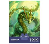 1000 Piece Jigsaw Puzzles for Adults Jigsaw Green Dragon Sky Puzzles for Adults Brain Teaser Game Enhance Memory Fun Activities at Home 38x26cm/1000pcs