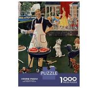 1000 Piece Jigsaw Puzzles for Adults Jigsaw Grill Jigsaws for Adults Toy Wall Decor Staycation Kill Time Unique Birthday And Xmas Gifts 70x50cm/1000pcs