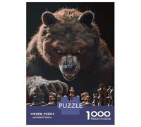 1000 Piece Jigsaw Puzzles for Adults Jigsaw Grizzly Bear Chess Jigsaw Puzzle Toy Wall Decor But Fun And Humorous Fun at Home Activities, 70x50cm/1000pcs