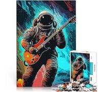 1000 Piece Jigsaw Puzzles for Adults Jigsaw Guitarist Astronaut Familienspaß einzigartiges Herausforderungsspiel75x50cm