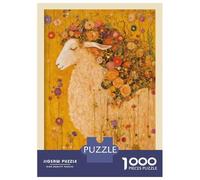 1000 Piece Jigsaw Puzzles for Adults Jigsaw Gustav Klimt Sheep Floral Jigsaw Puzzle Toy Wall Decor But Fun And Humorous Fun at Home Activities, 70x50cm/1000pcs
