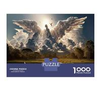 1000 Piece Jigsaw Puzzles for Adults Jigsaw Heavenly Angel in Clouds Puzzles for Adults Anti-Stress Toys Presents for Women Fun Activities at Home 38x26cm/1000pcs
