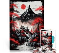 1000 Piece Jigsaw Puzzles for Adults Jigsaw Hidden Monastery Sumi Art Familienspaß einzigartiges Herausforderungsspiel38x26cm