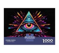 1000 Piece Jigsaw Puzzles for Adults Jigsaw Illuminati Pyramid Art Print Puzzles for Adults Anti-Stress Toys Presents for Women Fun Activities at Home 52x38cm/1000pcs