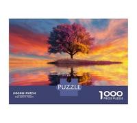 1000 Piece Jigsaw Puzzles for Adults Jigsaw Island Sunset Reflections Puzzle for Adults Hands-on Game Analysis And Logic Challenging Game Gifts 52x38cm/1000pcs