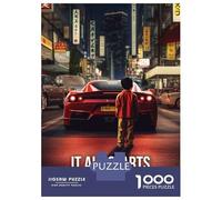 1000 Piece Jigsaw Puzzles for Adults Jigsaw It Starts With A Dream Car Puzzles for Adults Toy Wall Decor Perfect Decoration Challenging Game Gifts 70x50cm/1000pcs