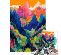 1000 Piece Jigsaw Puzzles for Adults Jigsaw Italy Dolomites Mountains Minimalist Art Practical Game Toy Intellectual Game Art Work Gifts Birthday Present (Size 50x75cm)