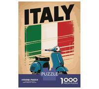 1000 Piece Jigsaw Puzzles for Adults Jigsaw Italy Scooter Vintage Jigsaw for Adults Relax Games Improve Memory Challenging Game Gifts 70x50cm/1000pcs