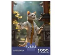 1000 Piece Jigsaw Puzzles for Adults Jigsaw Japanese Geisha Cat Puzzles for Adults Brain Teaser Game Enhance Memory Fun Activities at Home 38x26cm/1000pcs