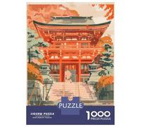 1000 Piece Jigsaw Puzzles for Adults Jigsaw Japanese Shinto Temple Jigsaw for Adults Relax Games Improve Memory Challenging Game Gifts 70x50cm/1000pcs