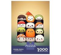 1000 Piece Jigsaw Puzzles for Adults Jigsaw Kawaii Japan Sushi Rolls Puzzles for Adults Relax Games Birthday Present Christmas Birthday Gifts 38x26cm/1000pcs