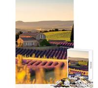 1000 Piece Jigsaw Puzzles for Adults Jigsaw Lavender Fields Educational Toy Great Gift Relax Games Fun at Home Activities, size 38x26cm